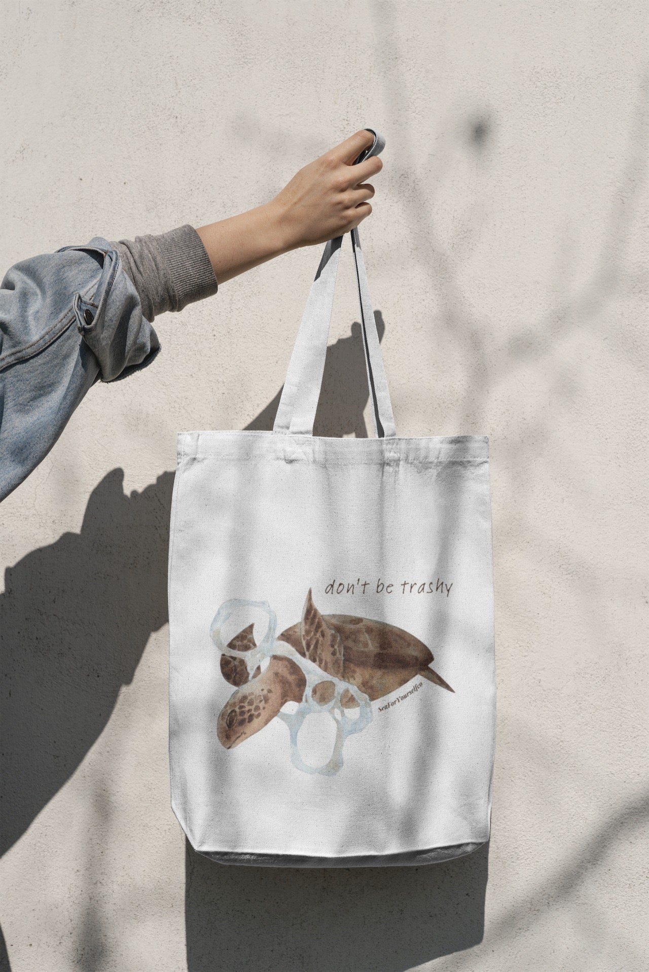 Recycled Cotton Tote Bag - Don’t be trashy