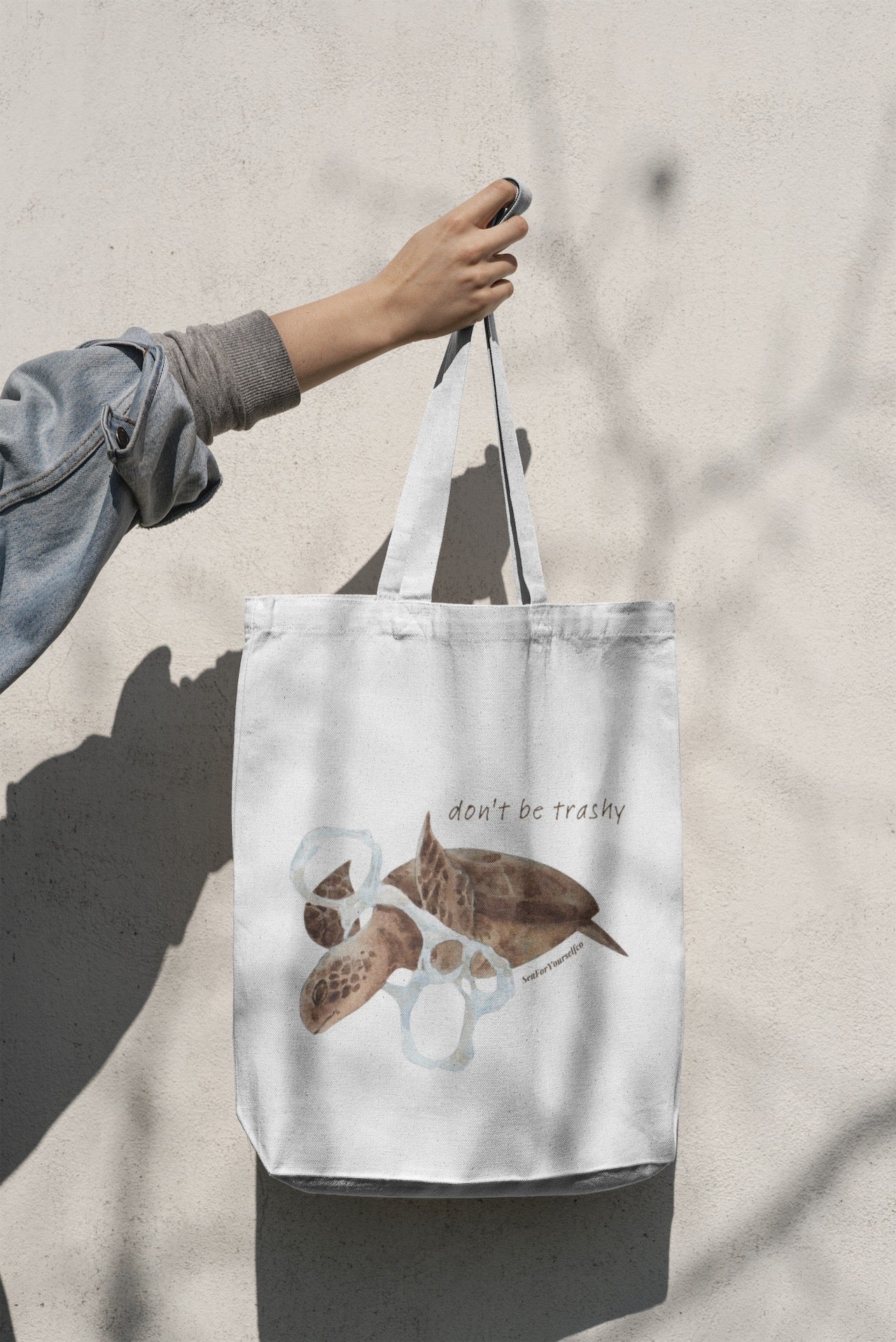 Recycled cotton tote discount bag