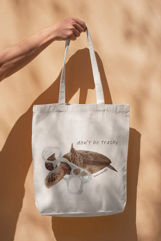Recycled Cotton Tote Bag - Don’t be trashy